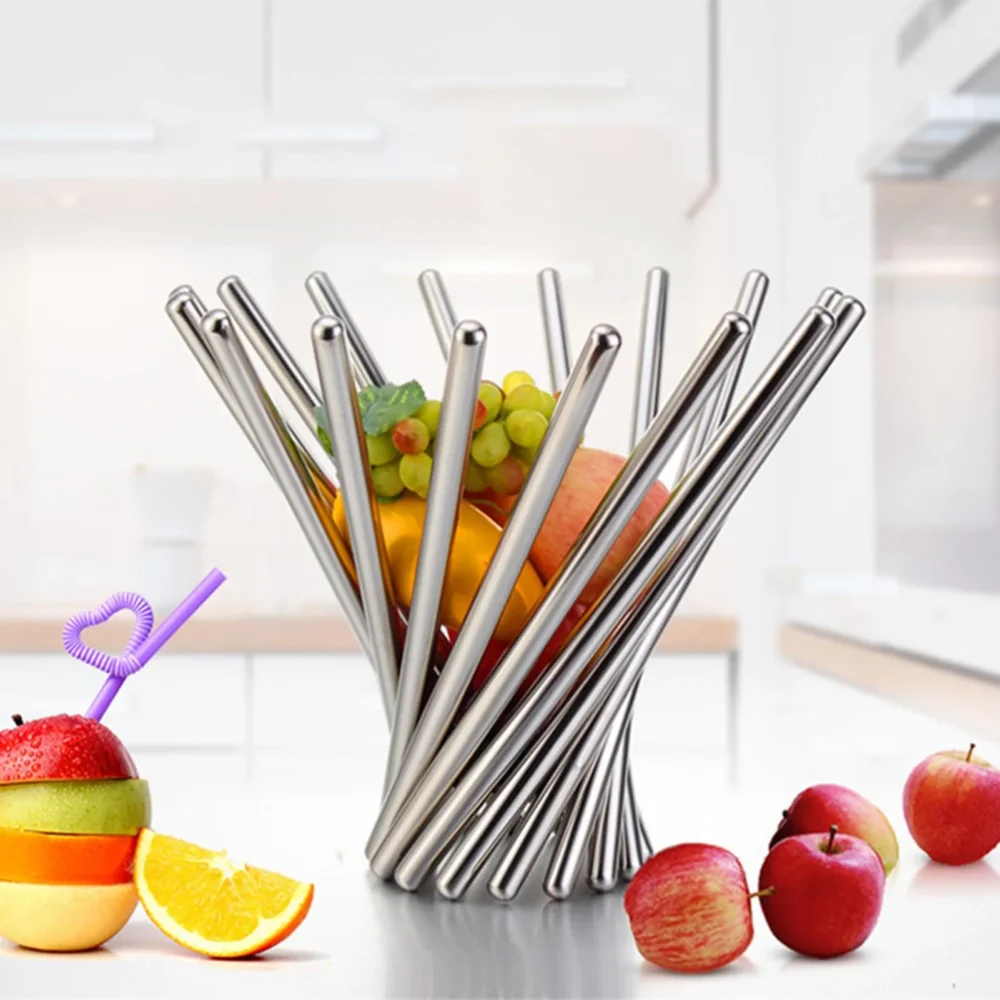 Papelera rotativa de fruta de acero inoxidable