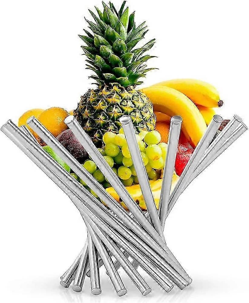 corbeille à fruits rotative en acier inoxydable