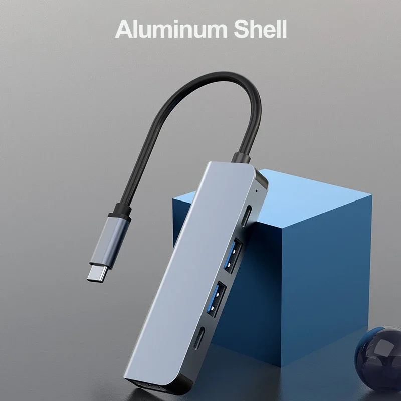 Adaptateur 5 en 1 Type-C vers HDMI USB C HUB 4K30Hz