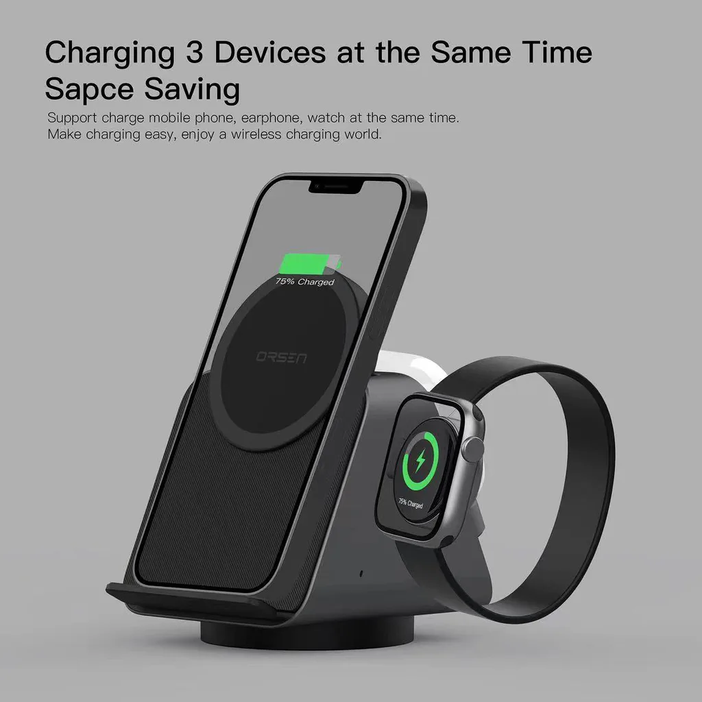 ORSEN: Carregamento sem fio W8 Wireless 3in1