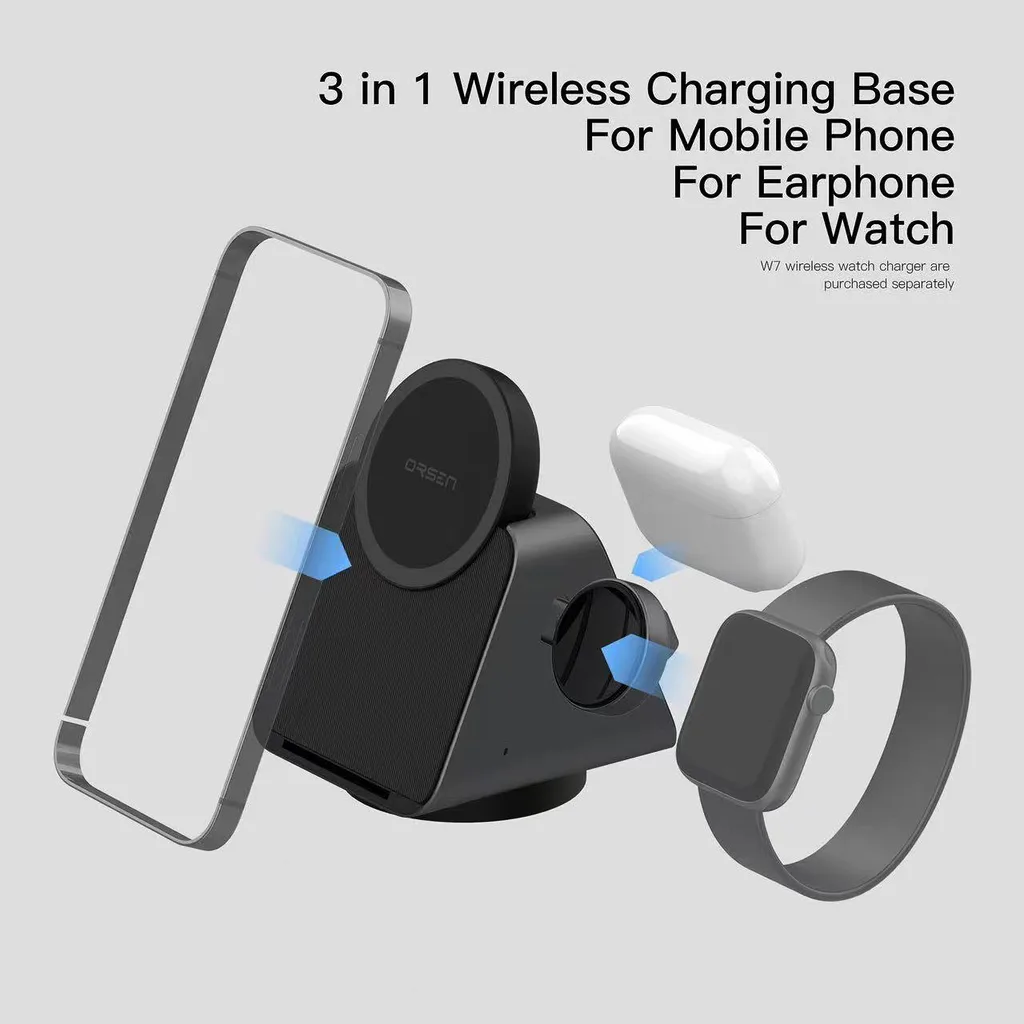 ORSEN: Carregamento sem fio W8 Wireless 3in1