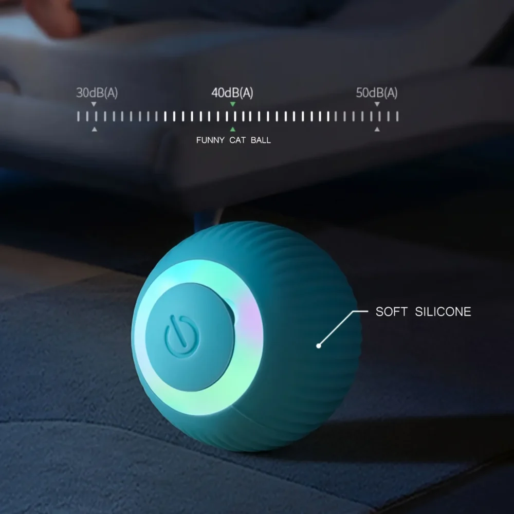 jouet de chat électrique intelligent rouleau à balle résistante à la bouchée