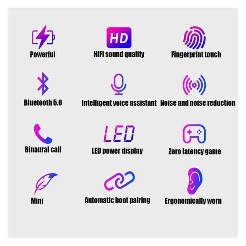 mini &eacute;couteurs intra auriculaires sans fil bluetooth sport 5.0 casque t10