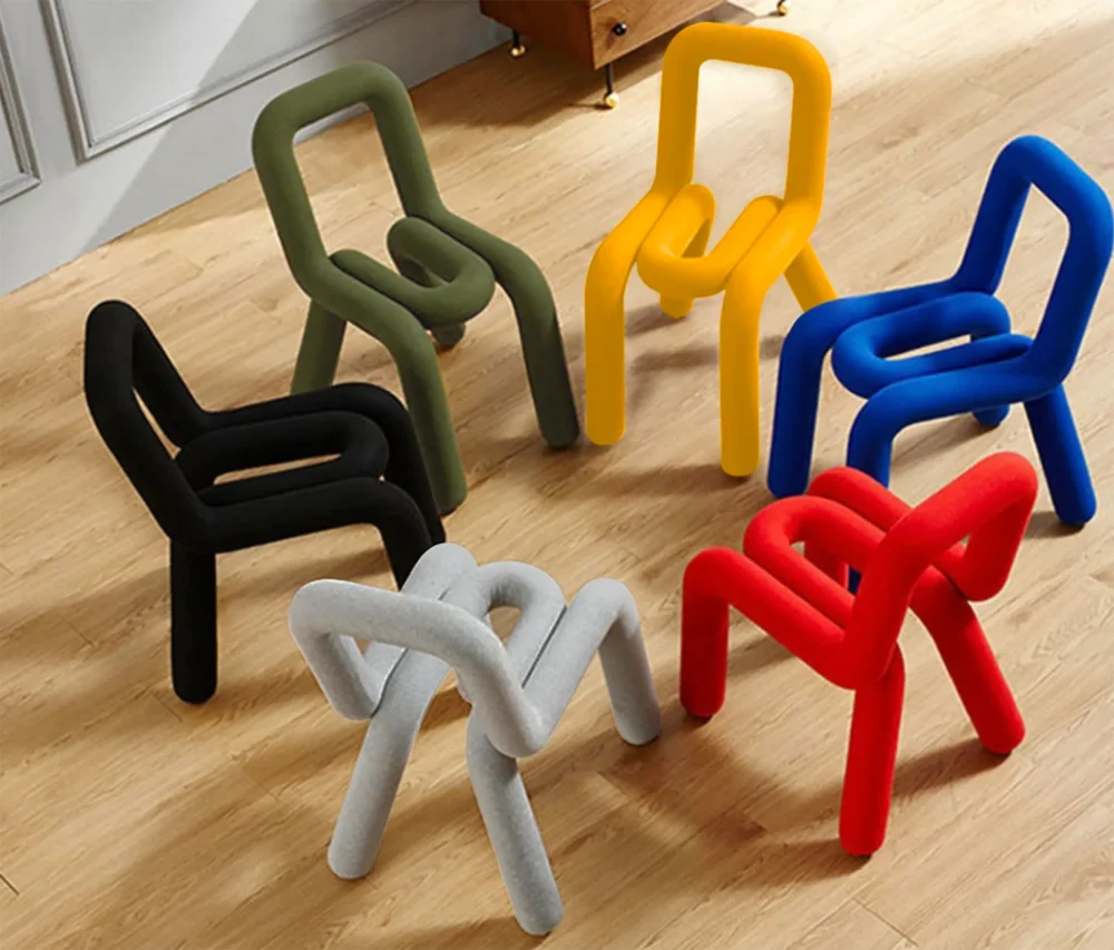 Cadeira de designer casual e criativa, não rotativa e não dobrável Cadeira de designer casual e criativa, não rotativa e não dobrável