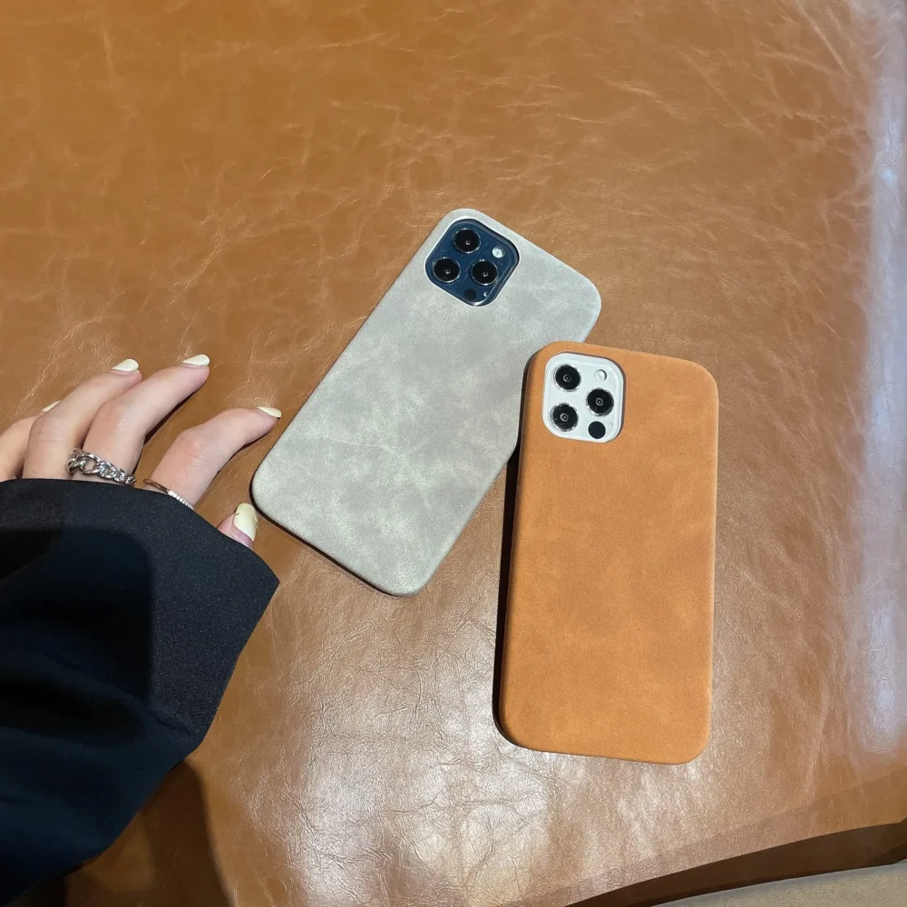 Funda de cuero para teléfono con solapa con propiedades antideslizantes y anticaídas ultrafinas Funda de cuero para teléfono con solapa con propiedades antideslizantes y anticaídas ultrafinas
