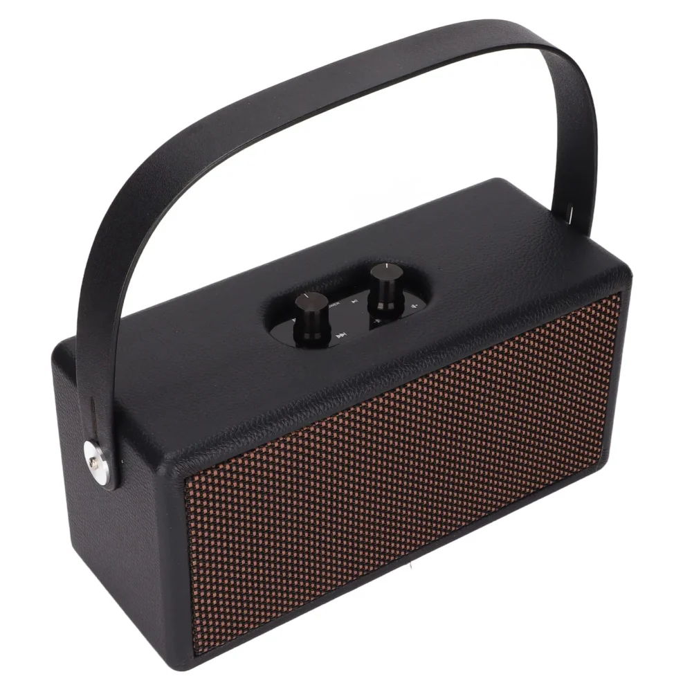enceinte bluetooth rétro en bois d30 ? son premium, finition cuir & design vintage enceinte bluetooth rétro en bois d30 ? son premium, finition cuir & design vintage