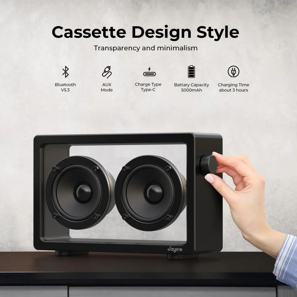 Jayine bluetooth speaker, transparent and elegant Jayine bluetooth speaker, transparent and elegant