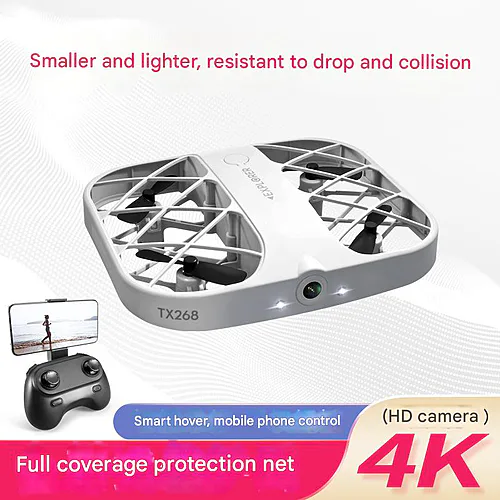 Mini quadricopt&egrave;re de poche 4K JJRC H107, quadrillage, transmission d&rsquo;images en temps r&eacute;el, avion t&eacute;l&eacute;command&eacute;
