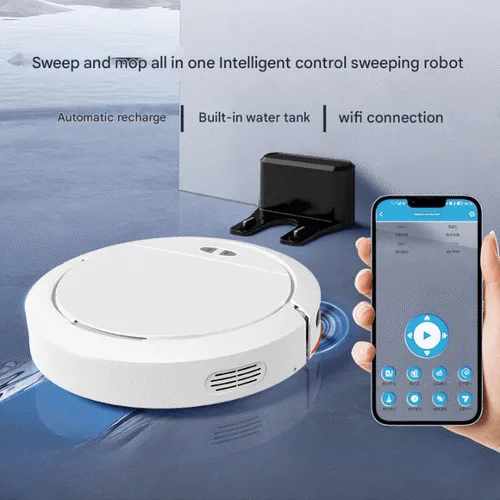 Robô a vácuo inteligente automático com controlo por voz