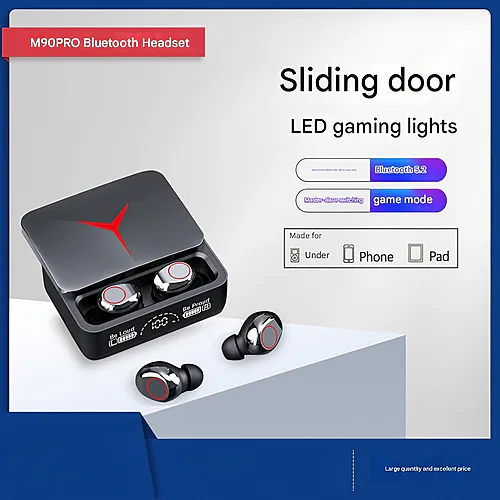 Caixa deslizante brilhante sem fio do efeito M90PRO do fone de ouvido do diodo emissor de luz Bluetooth