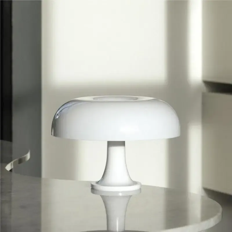 Lámpara de acrílico de seta de mesa nórdica decorativa