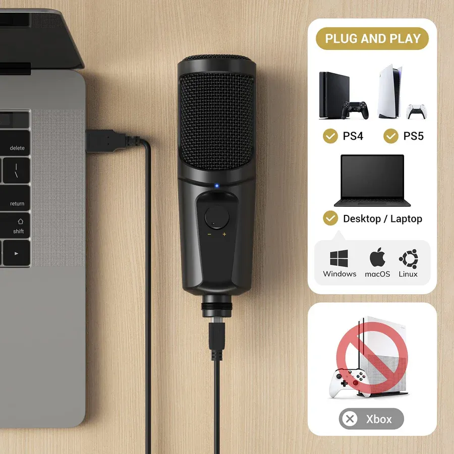 Micrófono del condensador vivo del USB