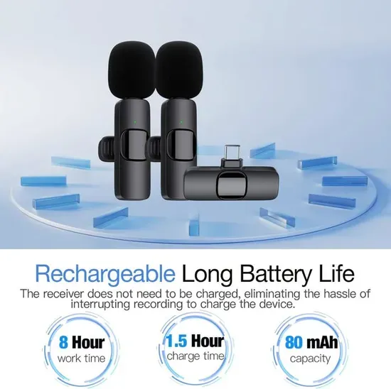 Wireless Lavalier Microphone for Mobile Phone with Noise Reduction Wireless Lavalier Microphone for Mobile Phone with Noise Reduction
