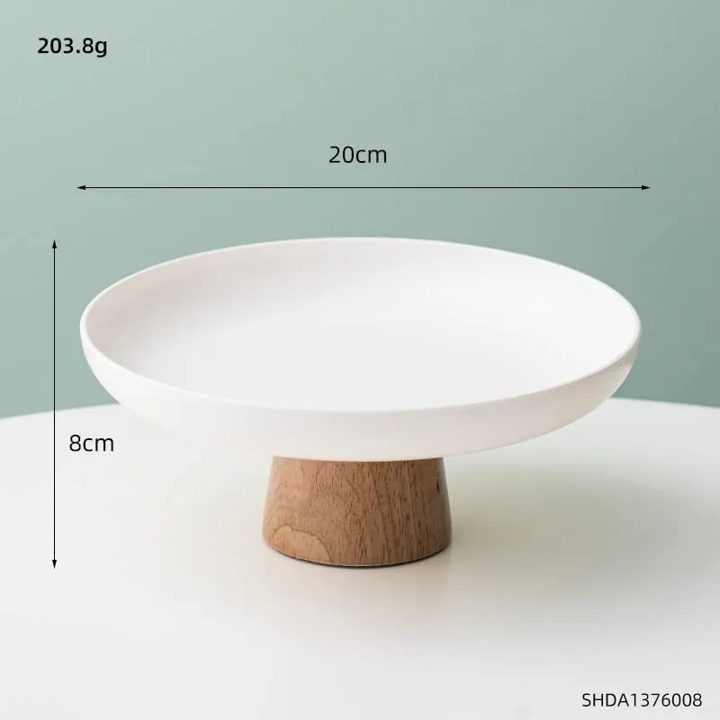 plateau de rangement de bureau rond en bois massif pour salon plateau de rangement de bureau rond en bois massif pour salon