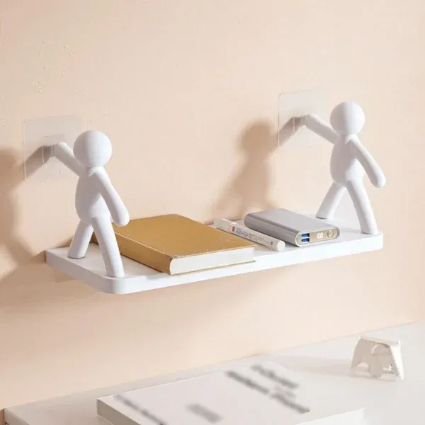 Small Man Seamless Wall Storage Shelf Kitchen Bathroom Hook Without Perforation Self Adhesive Hanging Small Man Seamless Wall Storage Shelf Kitchen Bathroom Hook Without Perforation Self Adhesive Hanging