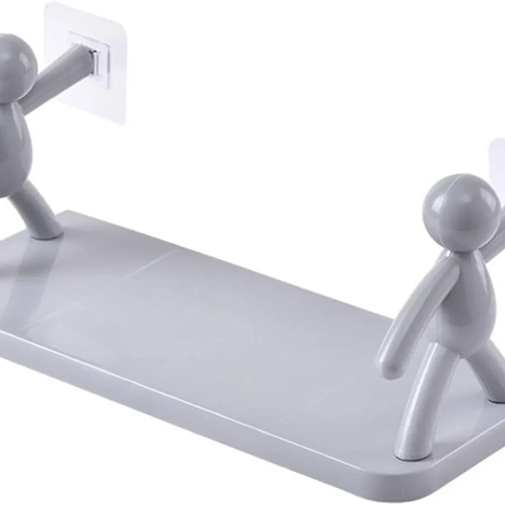Small Man Seamless Wall Storage Shelf Kitchen Bathroom Hook Without Perforation Self Adhesive Hanging Small Man Seamless Wall Storage Shelf Kitchen Bathroom Hook Without Perforation Self Adhesive Hanging