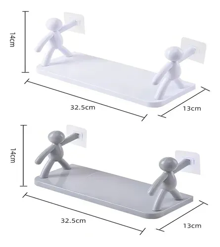 Small Man Seamless Wall Storage Shelf Kitchen Bathroom Hook Without Perforation Self Adhesive Hanging Small Man Seamless Wall Storage Shelf Kitchen Bathroom Hook Without Perforation Self Adhesive Hanging
