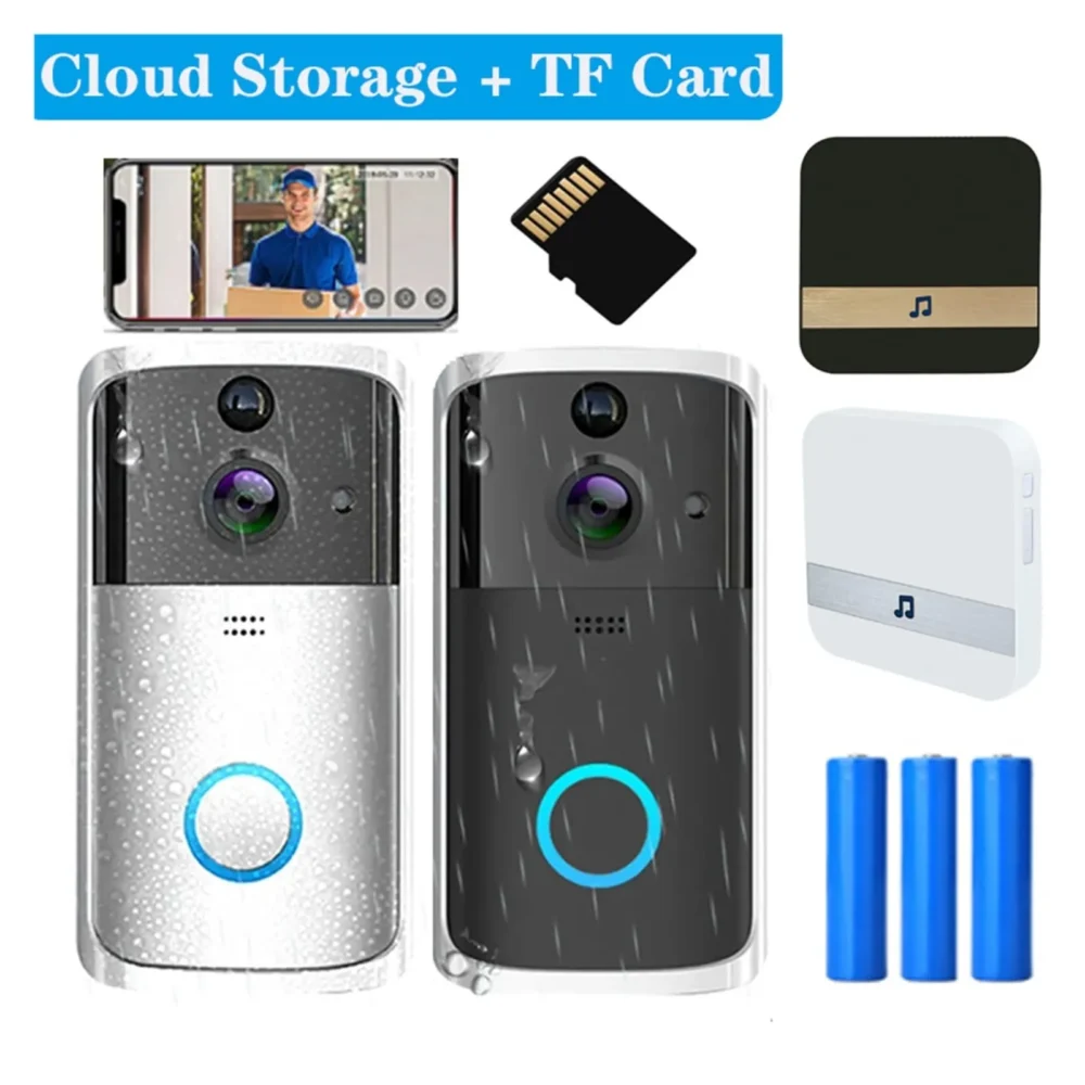 Video doorbell hd wifi mobile connection with sensory sensor