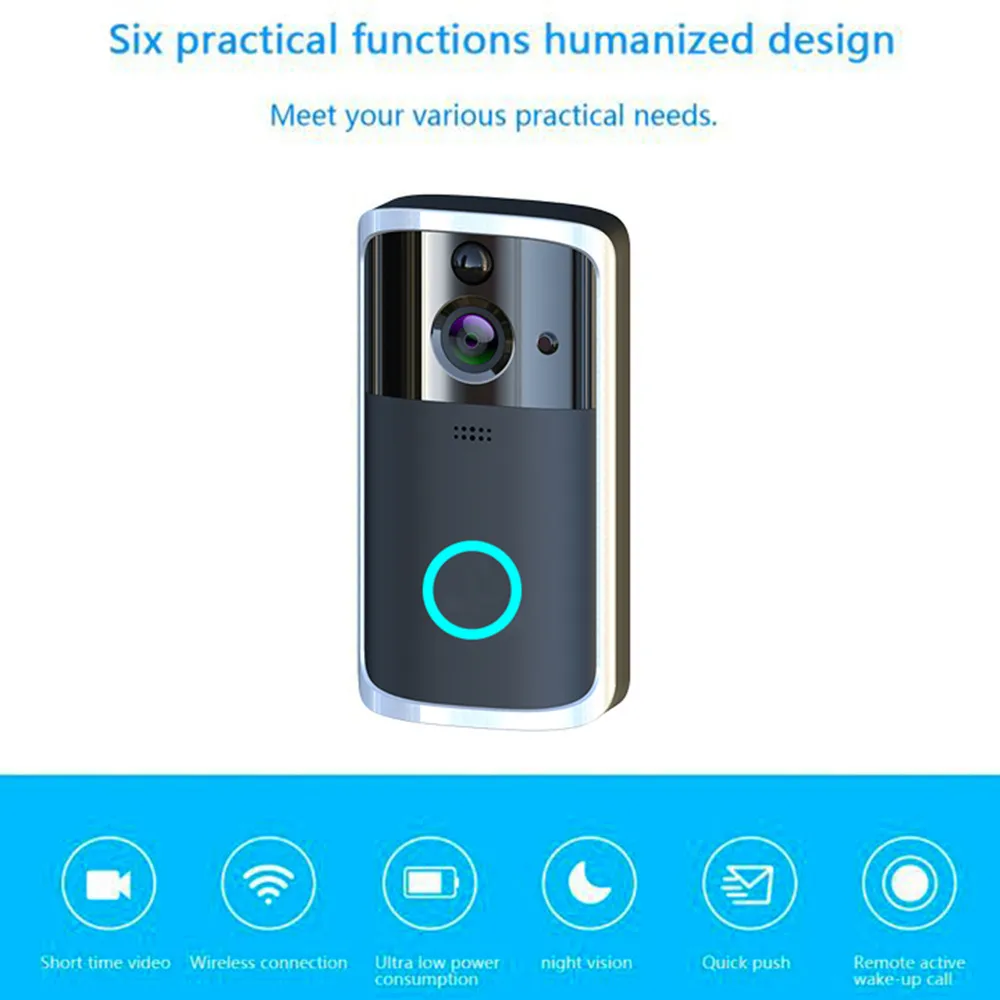 Video doorbell hd wifi mobile connection with sensory sensor