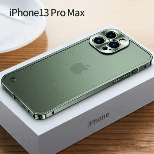 Caja del teléfono móvil del iPhone - Marco de metal esmerilado de la placa posterior