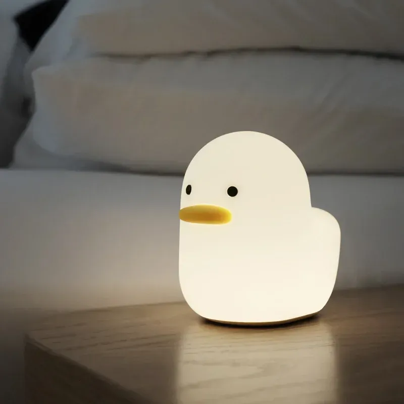 veilleuse canard silicone usb rechargeable protection des yeux avec minuterie