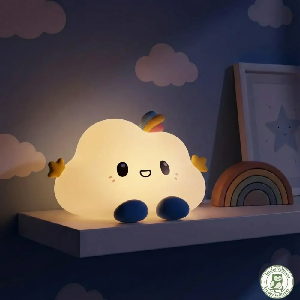 可爱创意微笑云彩硅灯充电夜光,远程控制 可爱创意微笑云彩硅灯充电夜光,远程控制
