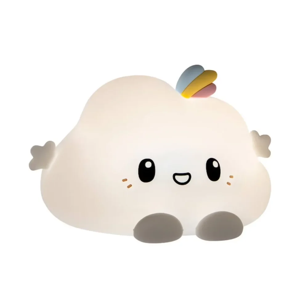 可爱创意微笑云彩硅灯充电夜光,远程控制 可爱创意微笑云彩硅灯充电夜光,远程控制