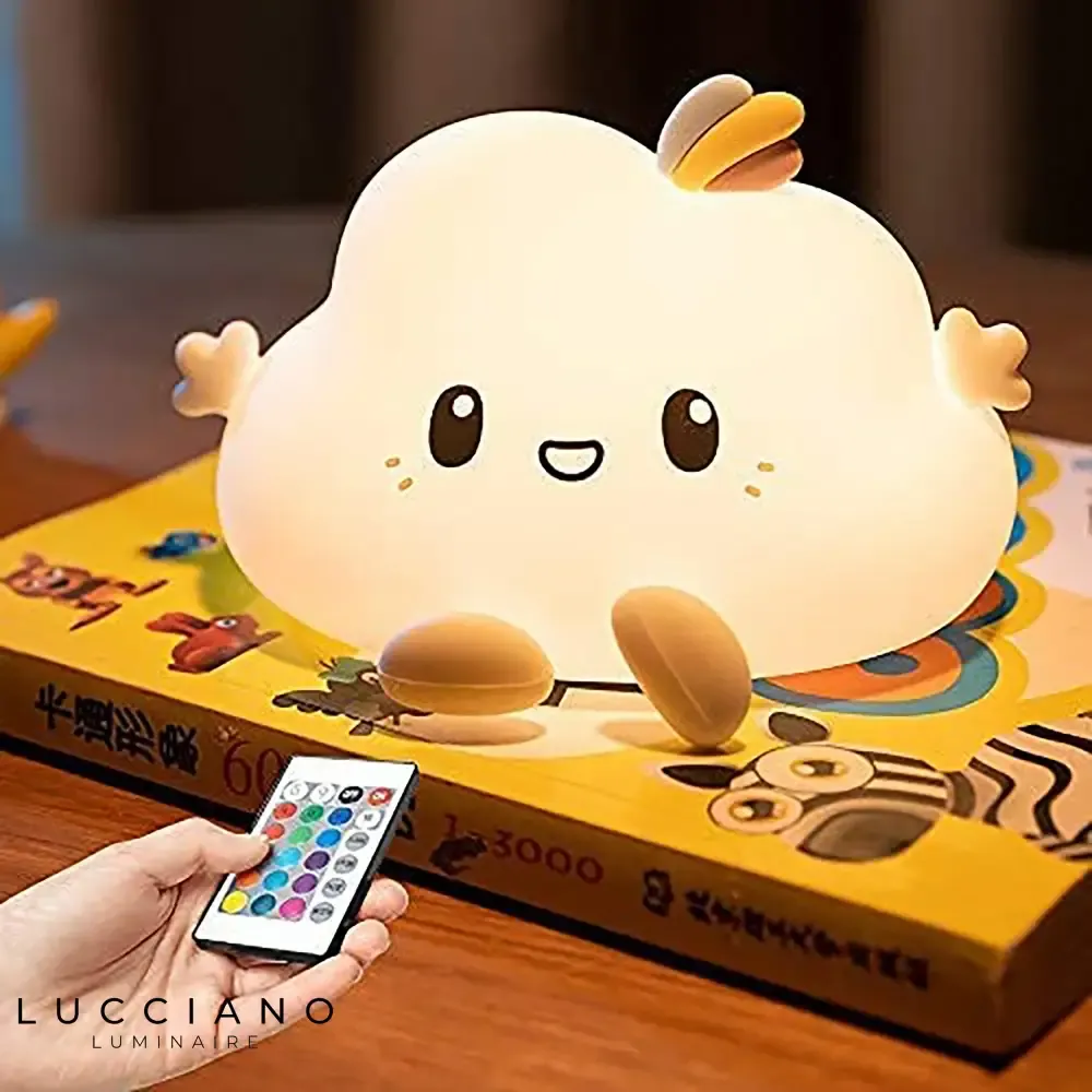 可爱创意微笑云彩硅灯充电夜光,远程控制 可爱创意微笑云彩硅灯充电夜光,远程控制