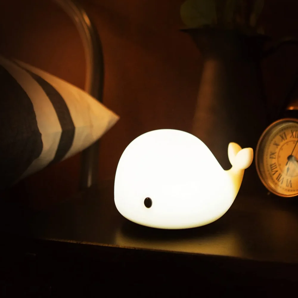 LED Light Rechargeable Usb Silicone Small Whale LED Light Rechargeable Usb Silicone Small Whale