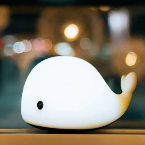 veilleuse led rechargeable usb silicone petite baleine