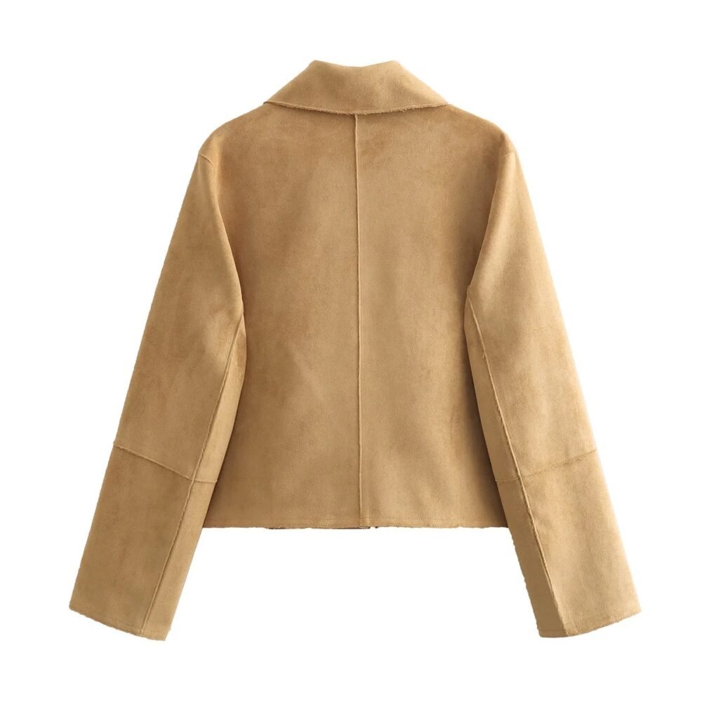 veste en daim à double poche tendance pour femme veste en daim à double poche tendance pour femme