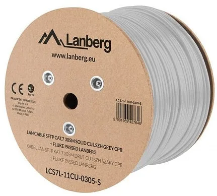 Bobine solide Cat.7 Lanberg SFTP 305 m