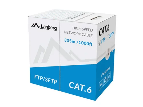 Bobine cat.6 Lanberg FTP 305m solide