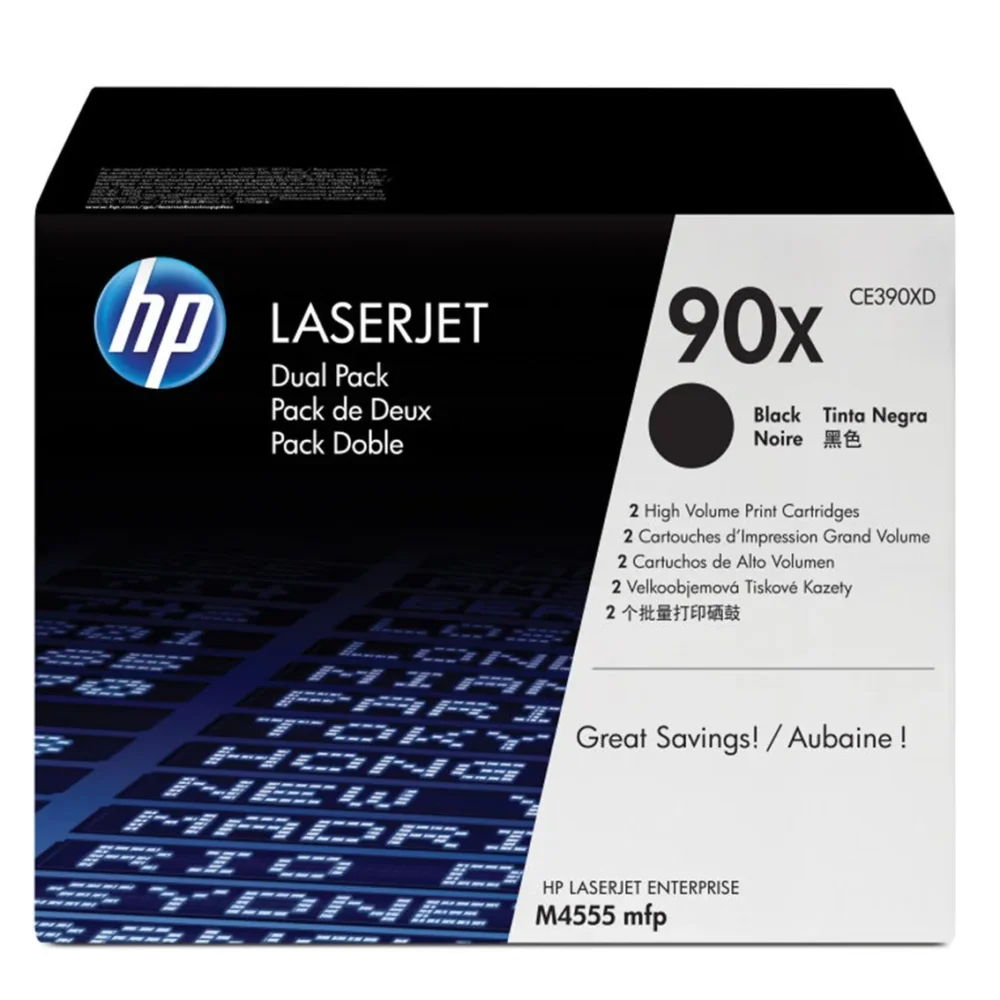 dsp0000006430-0 Cartouches de toner HP 90X, paquet de 2, noires