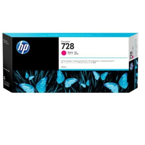 Cartucho de tinta magenta HP 728 de 300 ml