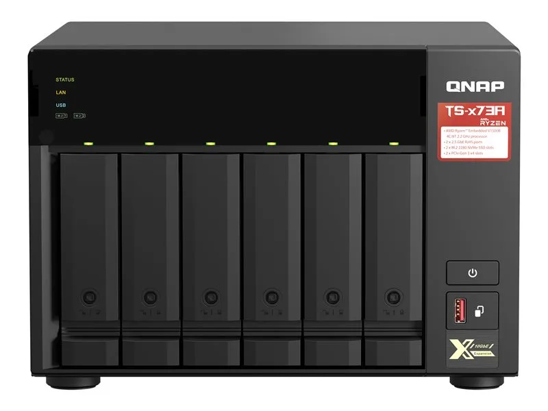 mg0000007041-0 QNAP TS-673A-8G 8GB 2.5G NAS Server