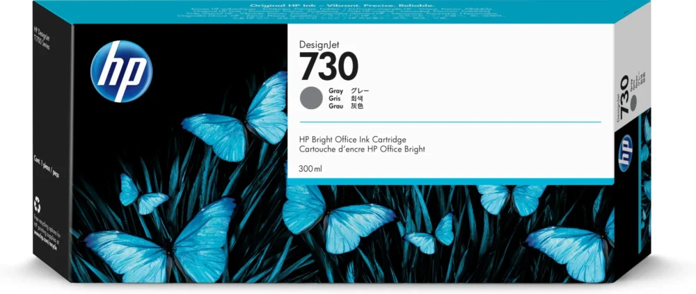 mgs0000008354-0 HP 730 300ml Grey Ink Cartridge
