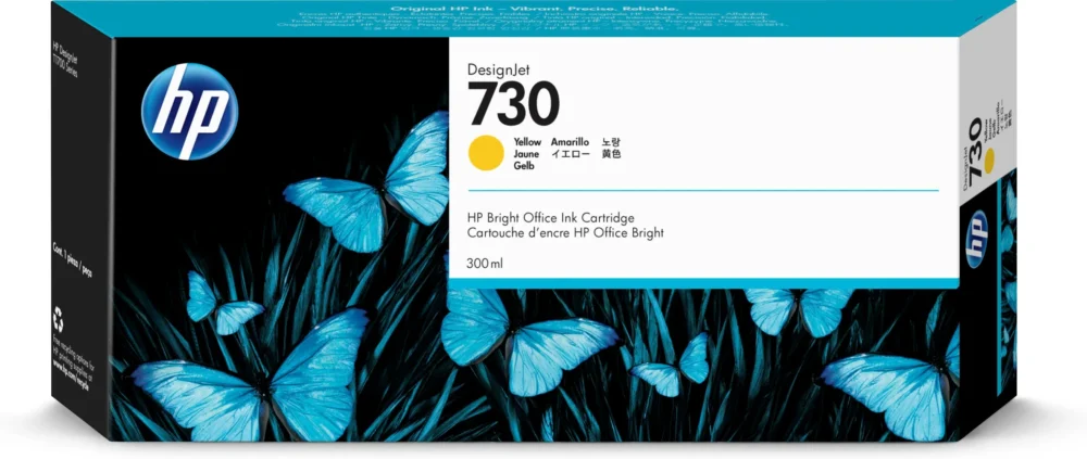 mgs0000008356-0 HP 730 300ml Yellow Ink Cartridge