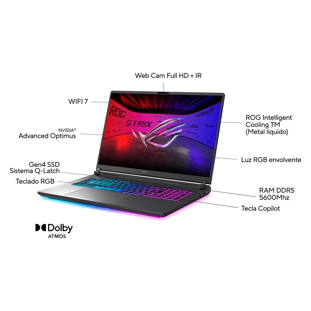 ordinateur portable asus rog strix g18 g815lp s9034 – intel core ultra 9 275hx, 8 go, ssd 1 to Ordinateur portable ASUS ROG Strix G18 G815LP-S9034 – Intel Core Ultra 9 275HX, 8 Go, SSD 1 To
