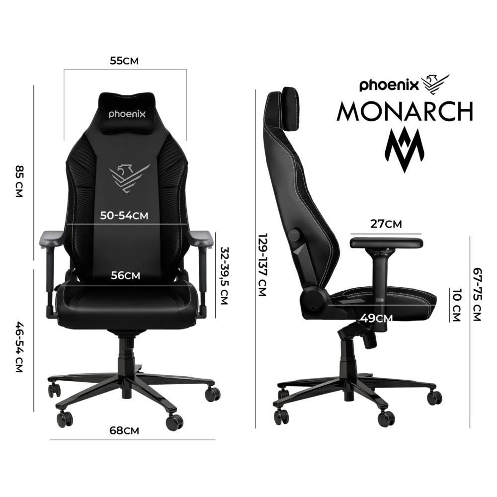 fauteuil de jeu en cuir phoenix monarch, taille Phoenix Monarch leather play chair, size