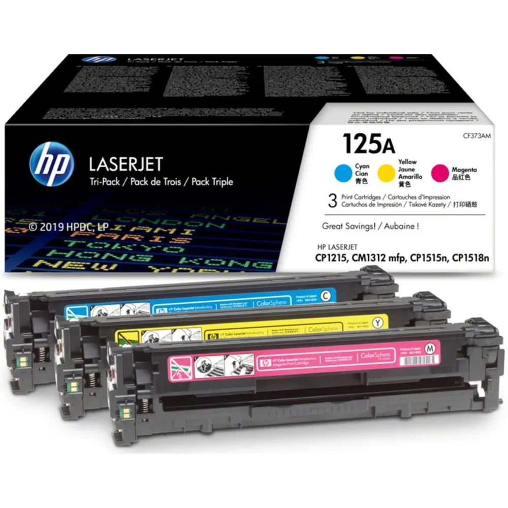 lot de 125 cartouches de toner hp laserjet originales Conjunto de 125 cartuchos de tóner HP LaserJet originales