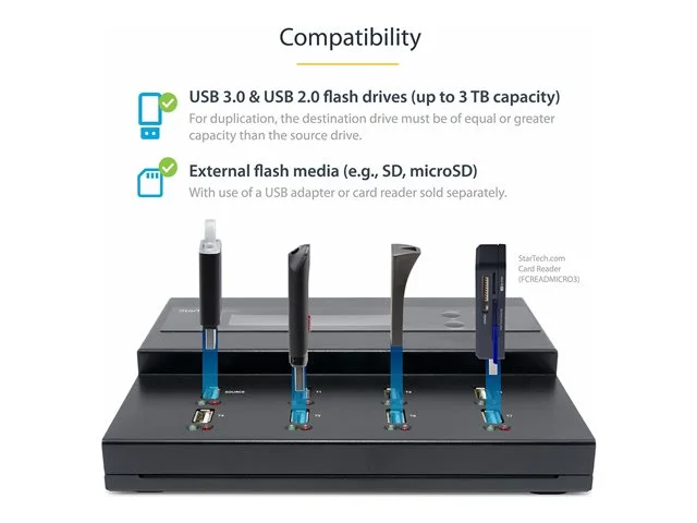 duplicateur de mémoire usb startech 8x duplicateur de mémoire USB Startech 8x