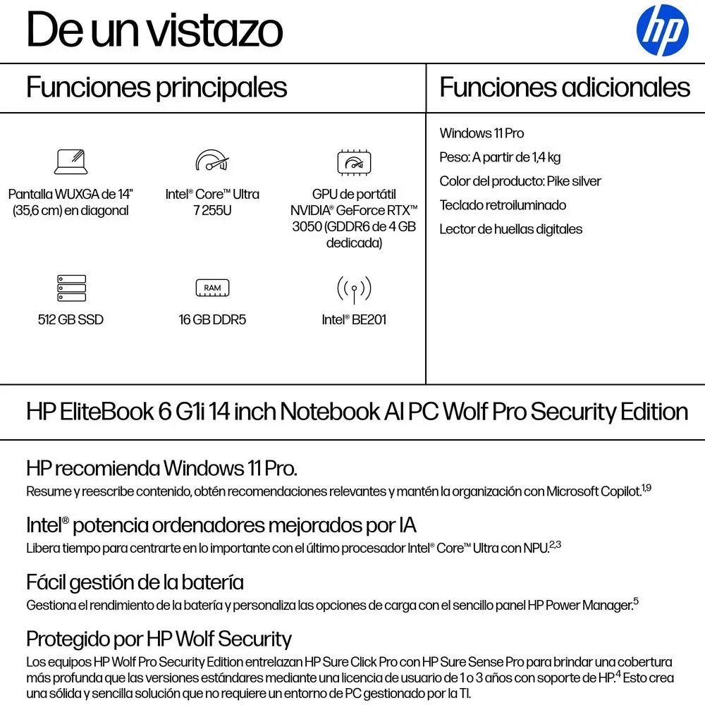HP Elitebook 6 G1i U7 - 255u Laptop