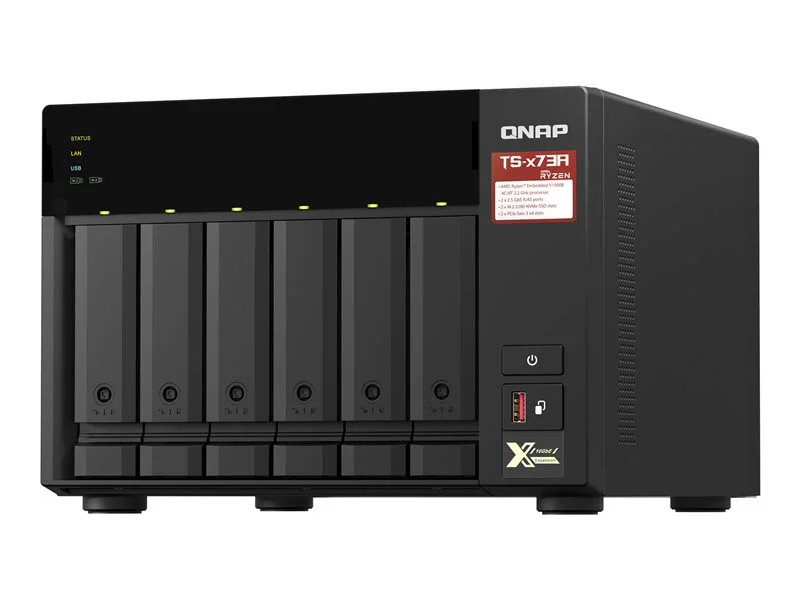 serveur nas qnap ts 673a 8g 8 go 2,5g QNAP TS-673A-8G 8GB 2.5G NAS Server