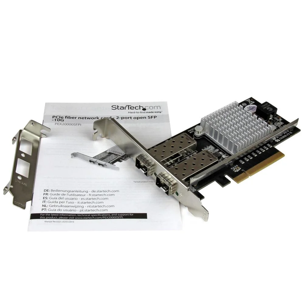 cartão de rede startech pex20000sfpi 2x sfp+ Cartão de rede Startech pex20000sfpi 2x sfp+