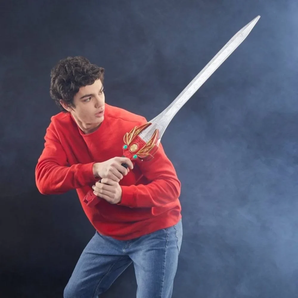 réplique de l'épée de pouvoir du ranger rouge de hasbro Réplica da espada de poder do Ranger Vermelho da Hasbro