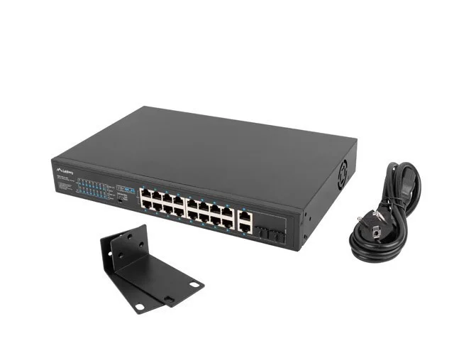 switch lanberg 18 ports 100 mb/s 16 ports poe+ Switch Lanberg 18 ports 100 Mbps 16 ports PoE+