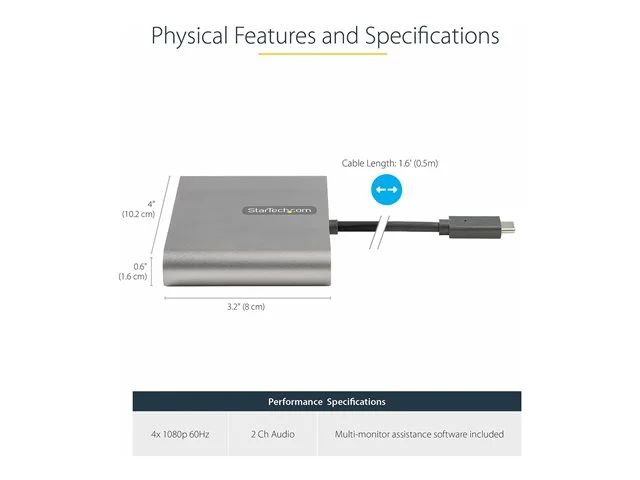 adaptateur usb type c vers 4x Adaptador USB Tipo-C a 4x