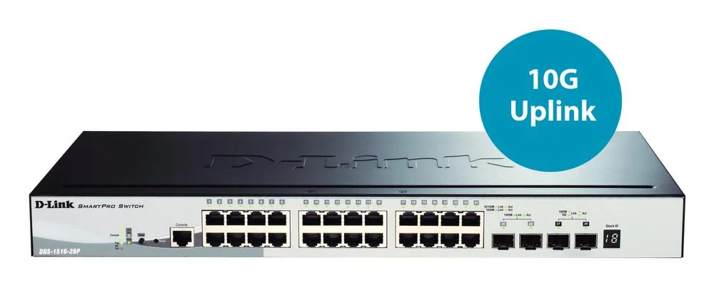 switch d link dgs 1510 28p e 28 ports D-Link DGS-1510-28P E 28端口