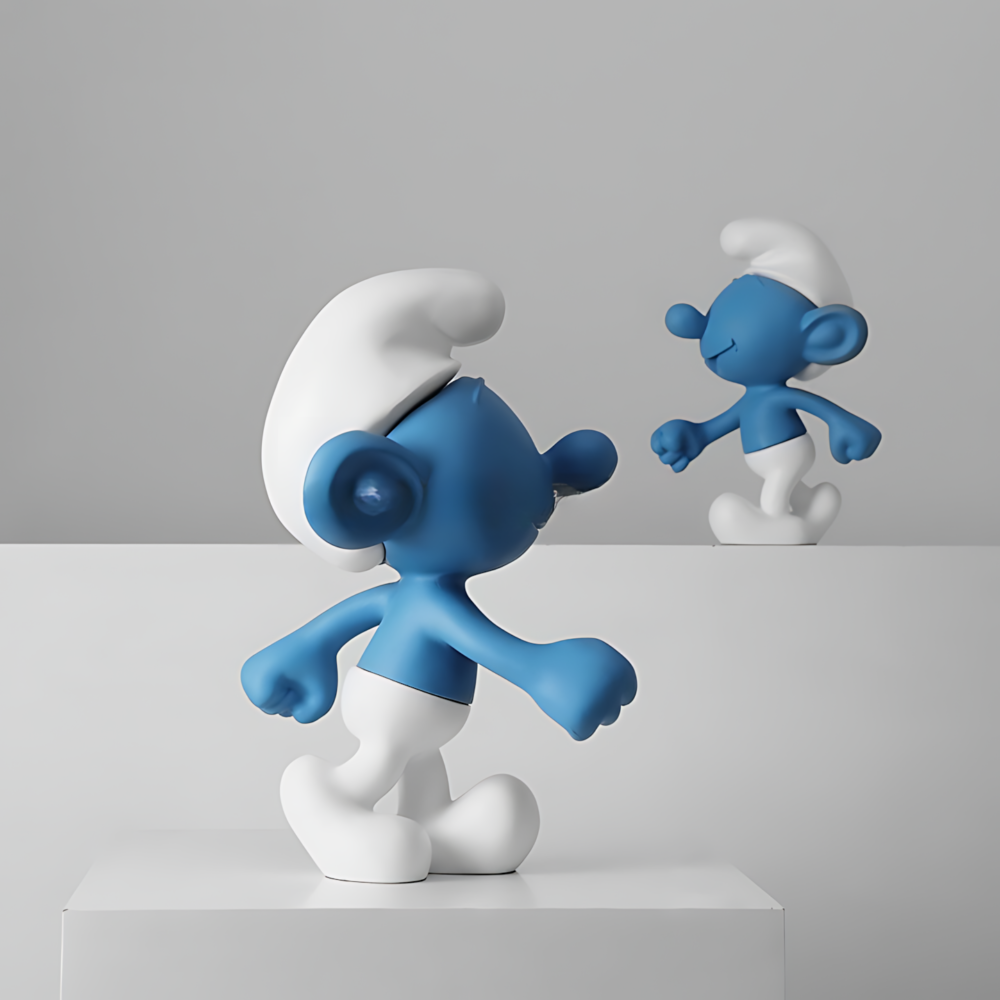 sculpture de schtroumpf pour chambre d'enfant style dessin animé moderne